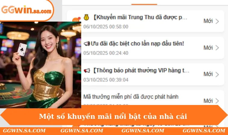 Giới Thiệu GGWIN 3 Một số khuyến mãi nổi bật của nhà cái