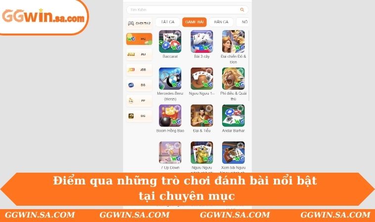 Điểm qua những trò chơi đánh bài nổi bật tại chuyên mục